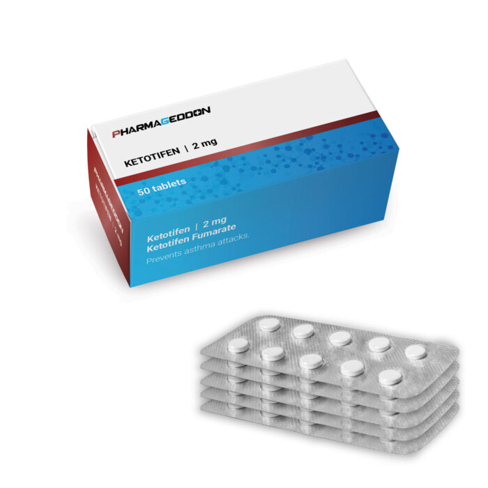 Ketotifen 2 mg 50 tablets